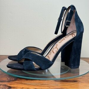NEW Sam Edelman Yancy Ankle Strap Suede Heel Sandals